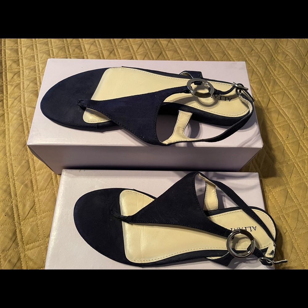Alfani Navy Blue Sandal/Used-good condition